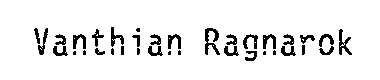 Vanthian ragnarok字体